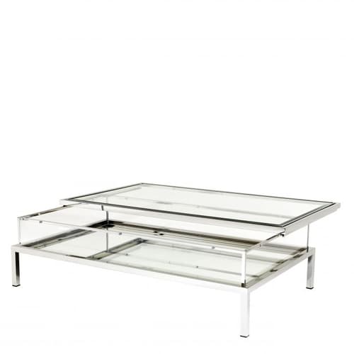 Harvey Rectangular Stainless Steel Polished Coffee Table by Eichholtz