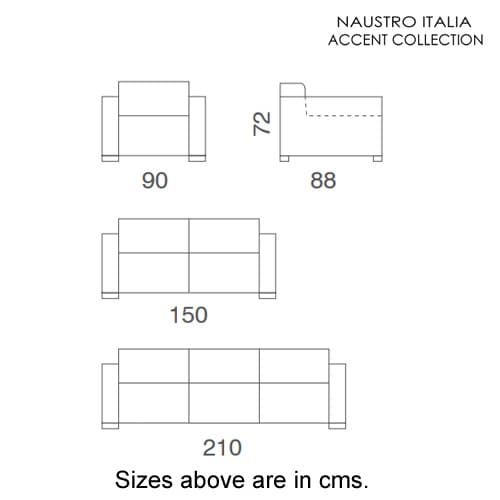 Athos Mini Sofa Accent Collection by Naustro Italia