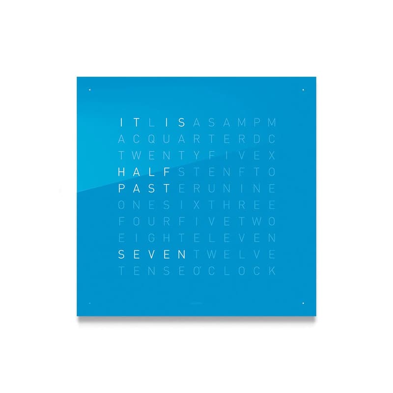 Qlocktwo Classic Acrylic Clock Blue Candy by Biegert and Funk