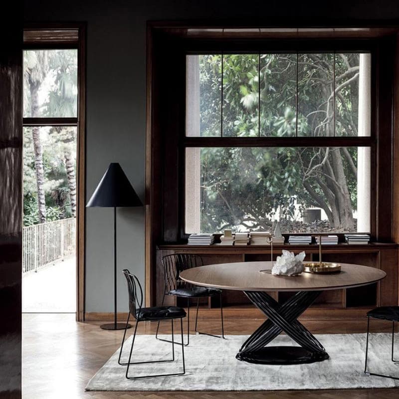 Fusion Round Dining Table by Bontempi