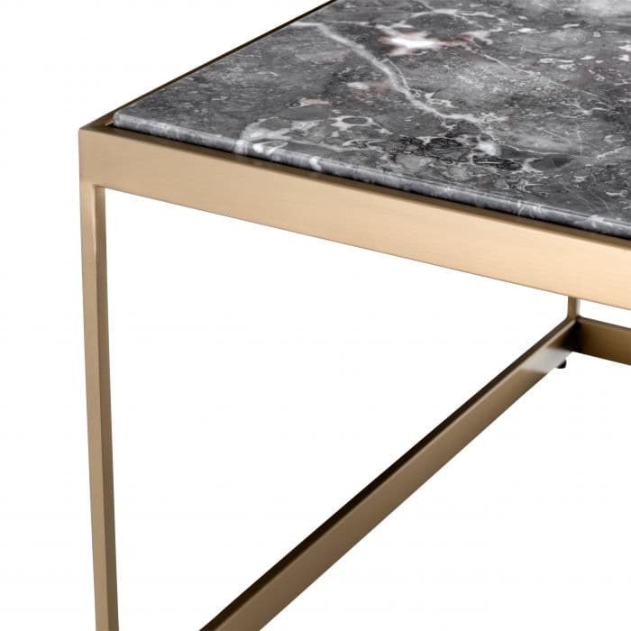 La Quinta Grey Marble Side Table by Eichholtz