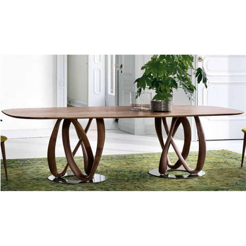 Infinity Oval 2 Base L Dining Table by Porada
