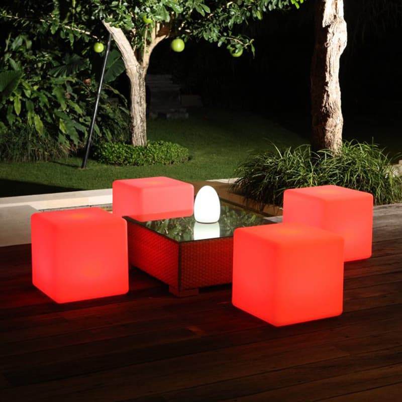 Cube Stool Floor Lamp by Skyline Design