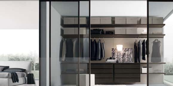 Sliding Door Wardrobe with opaque doors by FCI London