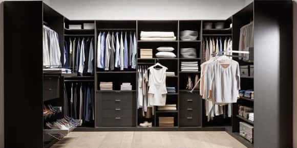 Brown Walk-In Wardrobe by FCI London