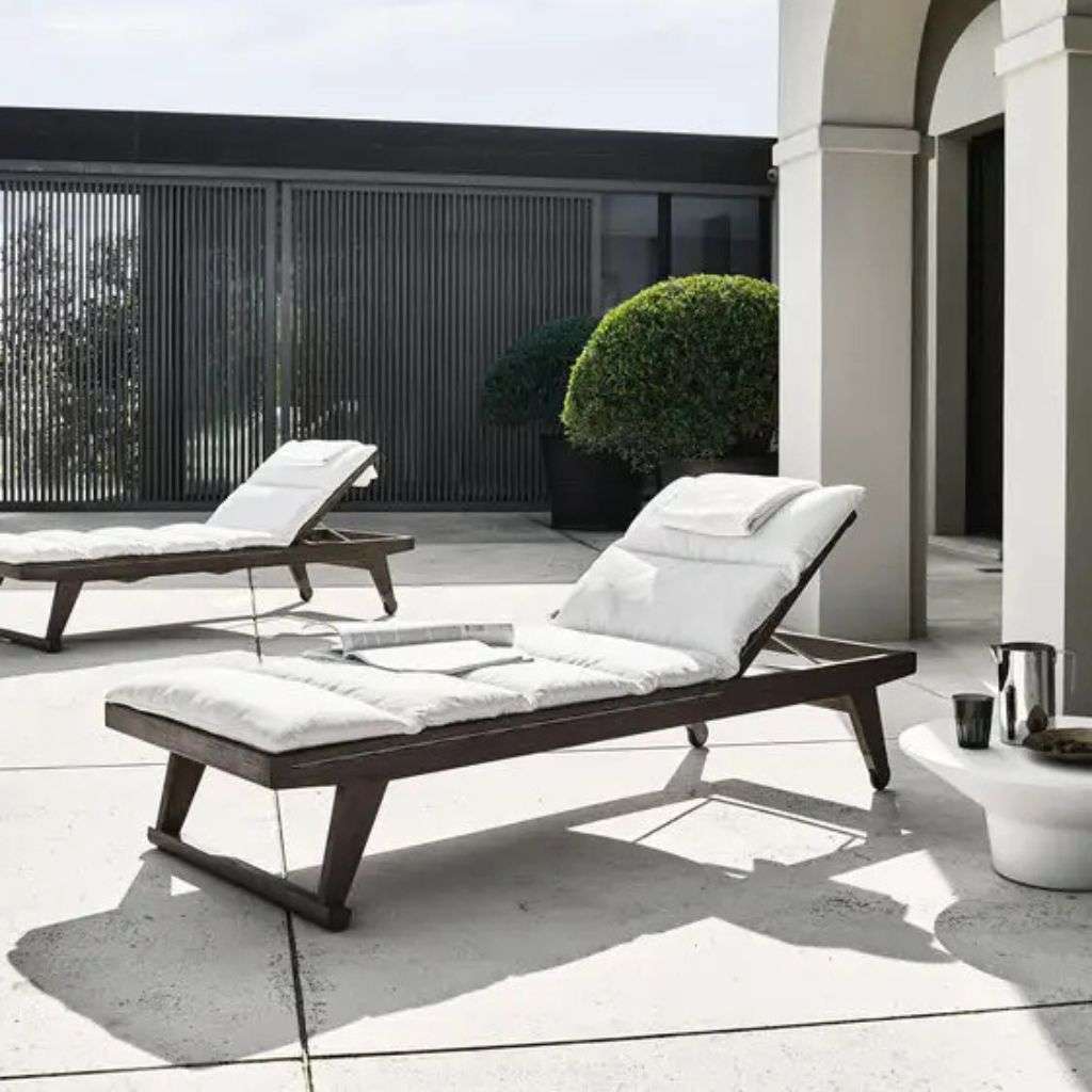 B&B Letti outdoor chaise lounge offering modern relaxation with sophisticated design.