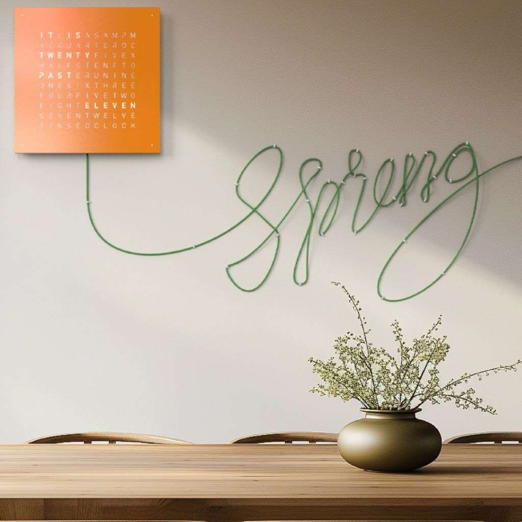 Biegert & Funk clock in a neutral beige tone, seamlessly integrating into a modern minimalist design.