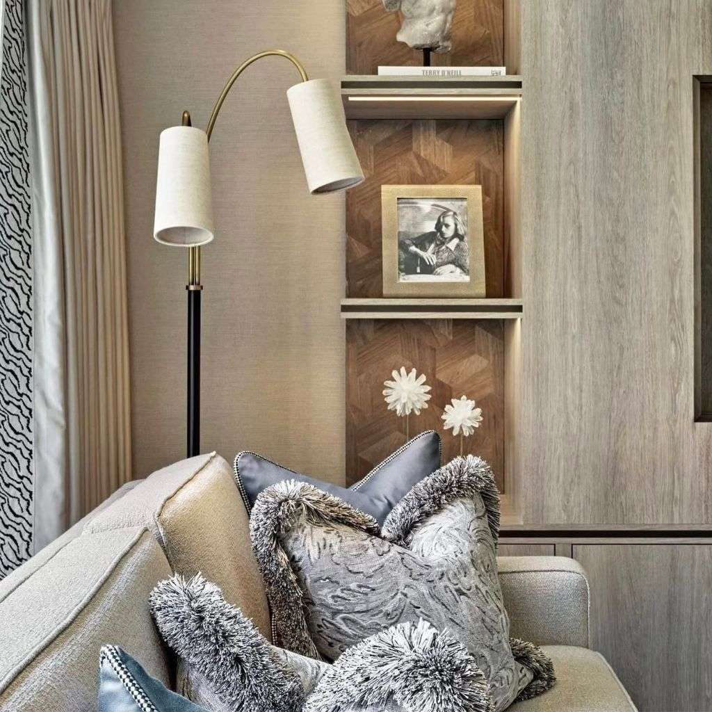 Evitavonni plush cushions and textures creating an inviting lounge space.