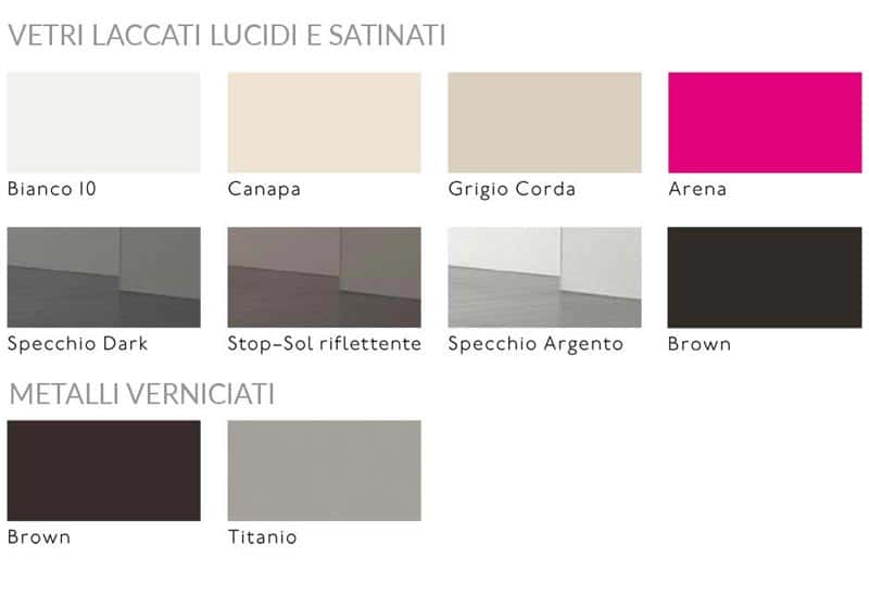 Wardrobe Colour Options - Vetri Laccati Lucidi E Satinati by FCI London