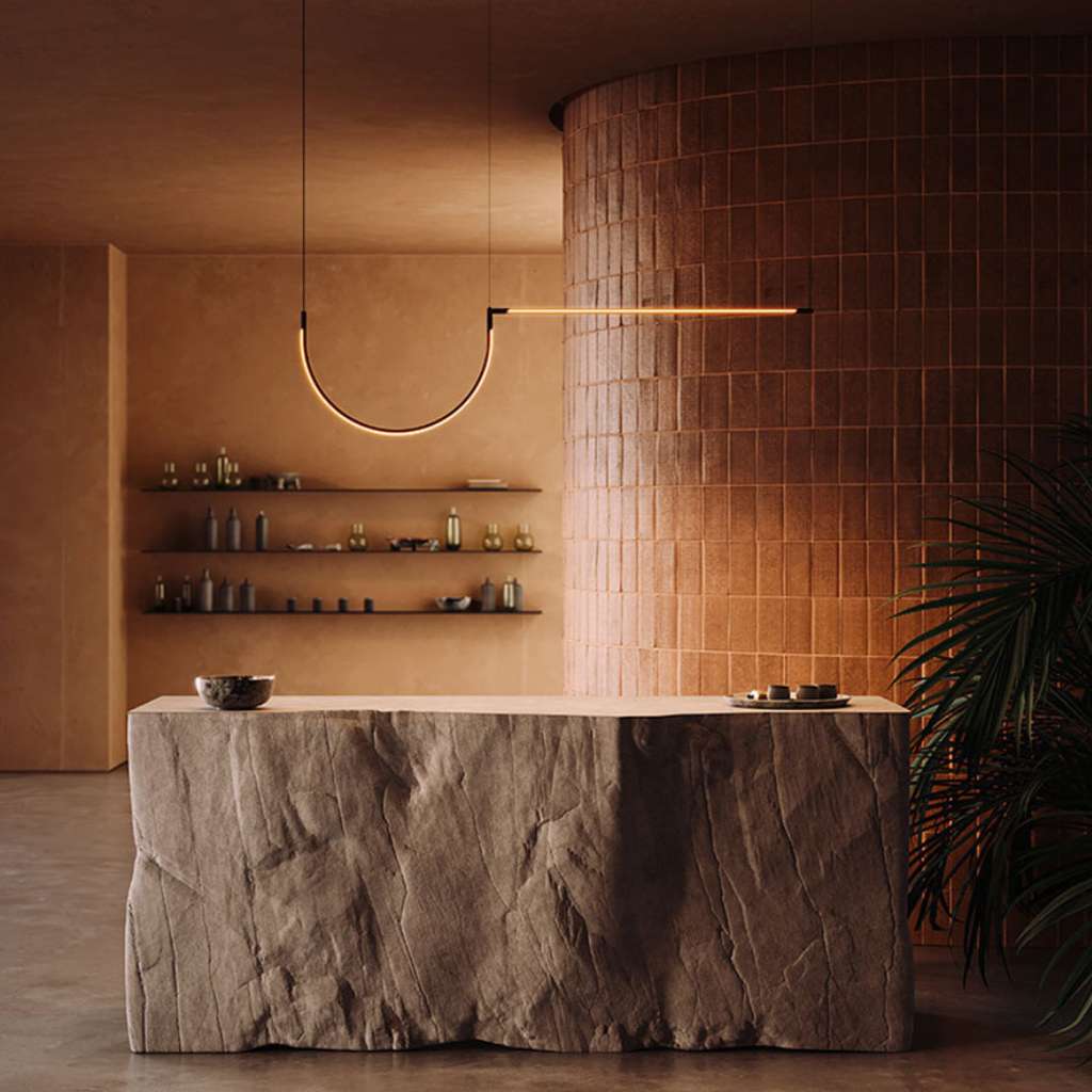 Luminari’s sleek minimalistic lighting fixture for refined interior elegance.