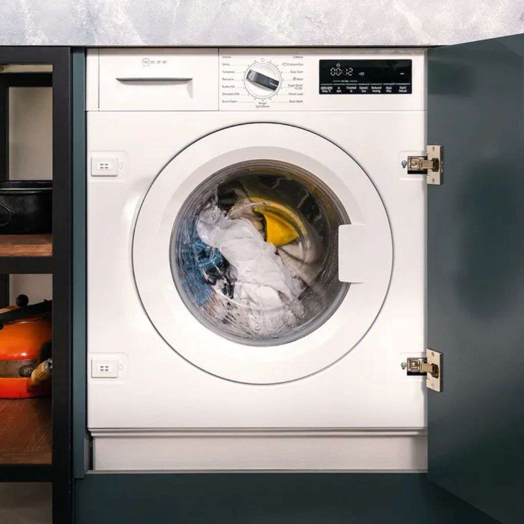 Neff washing machine with modern, compact design.