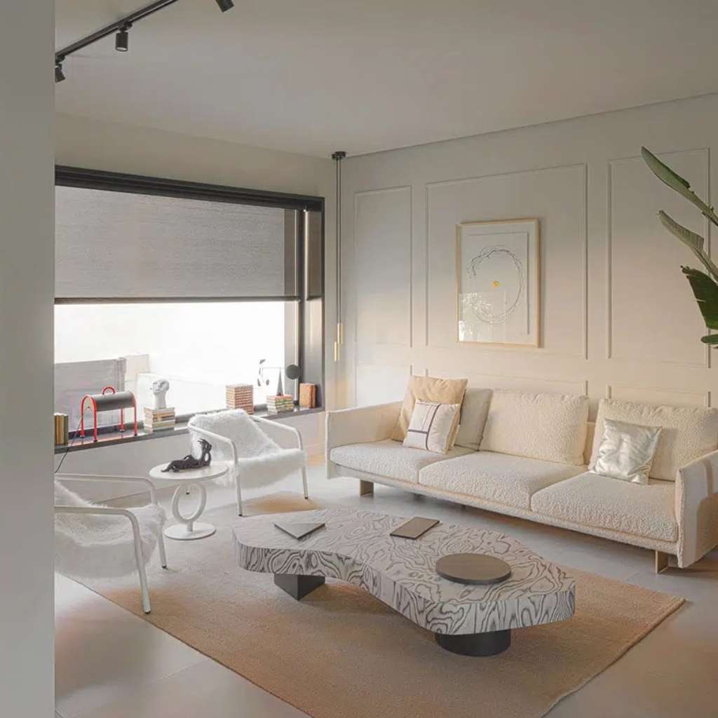 Sancal coffee table in modern living room setting with neutral tones.