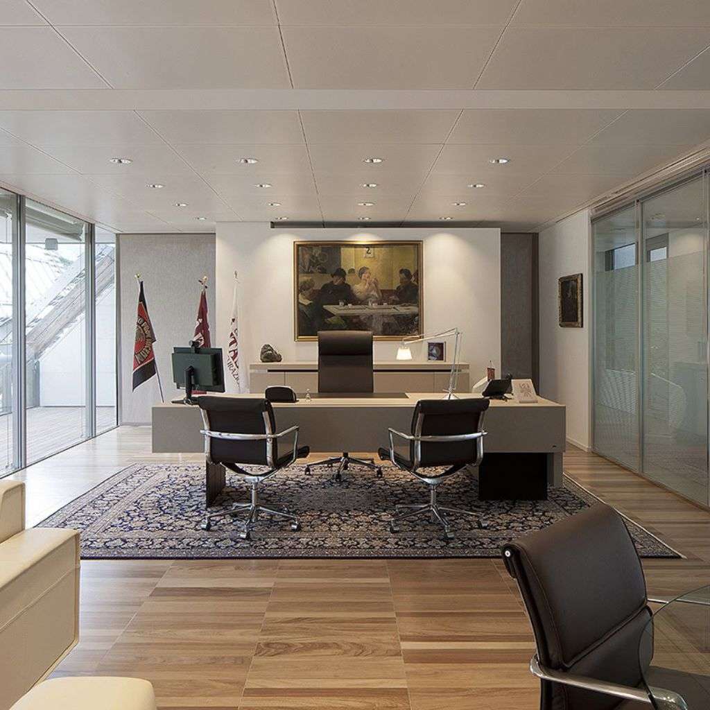 Contemporary office space with Uffix's signature design, combining functionality and style.