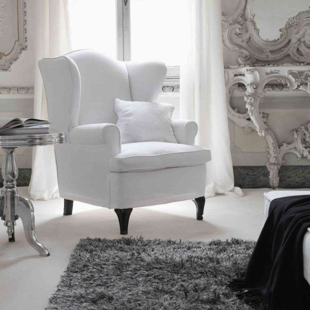 Villevenete luxurious white armchair with sleek and soft upholstery in a sophisticated interior.