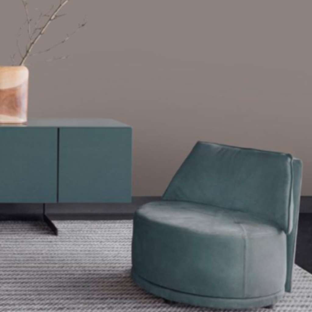 xvl chic seating area with a round modern chair.