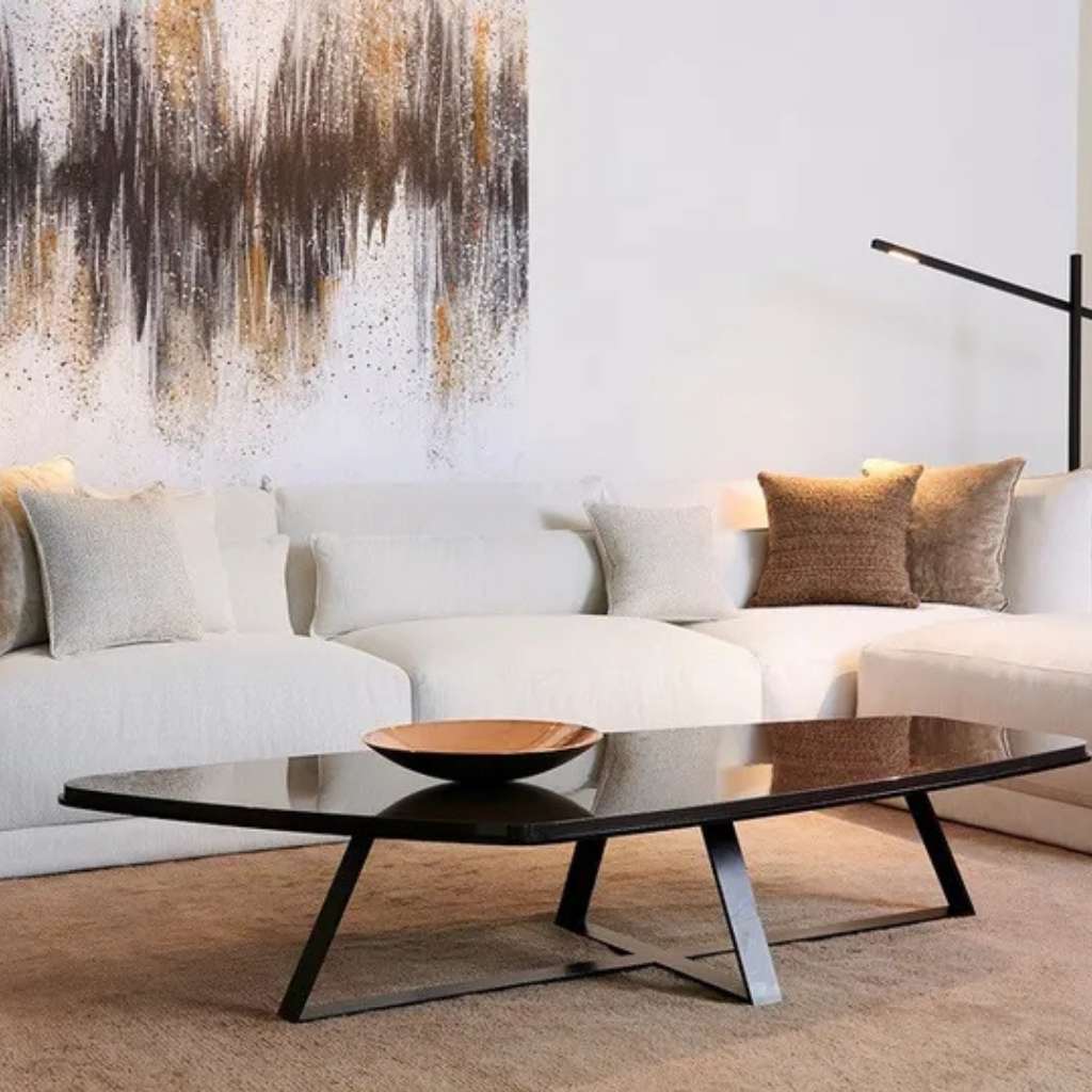 xvl sleek home collection featuring a luxury sofa with modern decor.