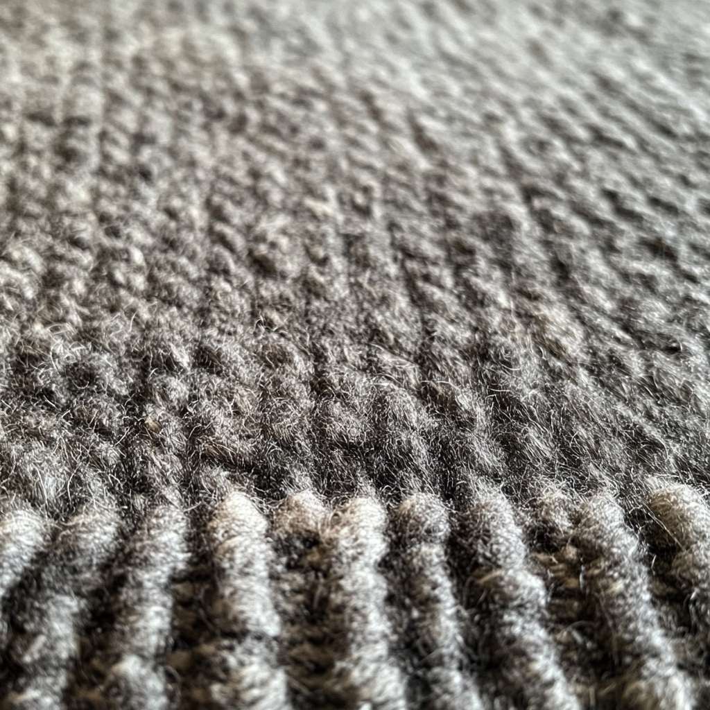 An elegant grey jute rug perfect for the modern and stylish look of a luxury bedroom.