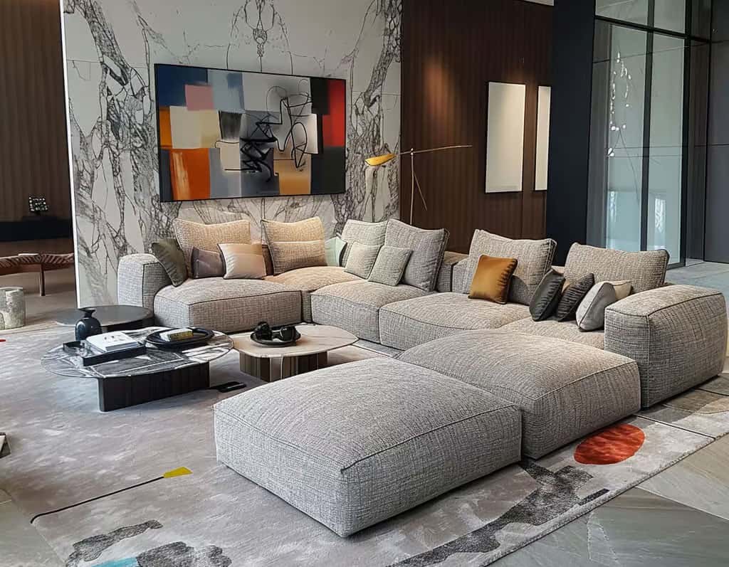 Velvet Corner Sofas at FCI London
