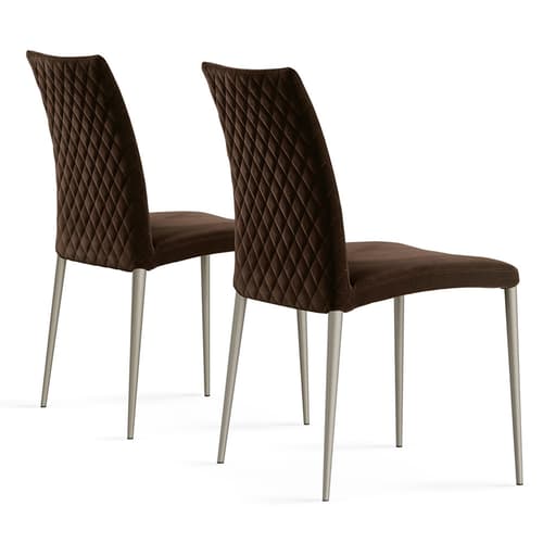 Asia High Diamond With Metal Legs Dining Chair By FCI London