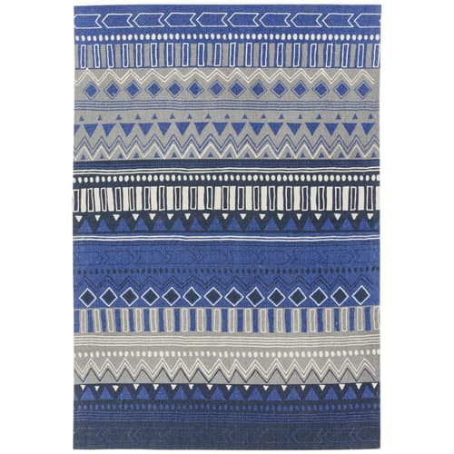 Onix On17 Tribal Mix Blue Rug by Attic Rugs