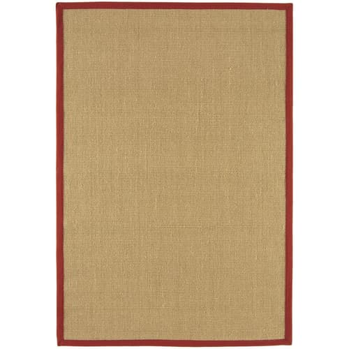 Sisal Linen/ Red Rug by Attic Rugs