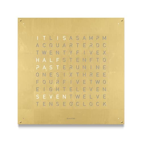 Qlocktwo 180 Large Clock Creators Edition Gold by Biegert and Funk