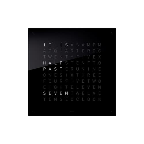 Qlocktwo Classic Acrylic Clock Black Ice Tea by Biegert and Funk
