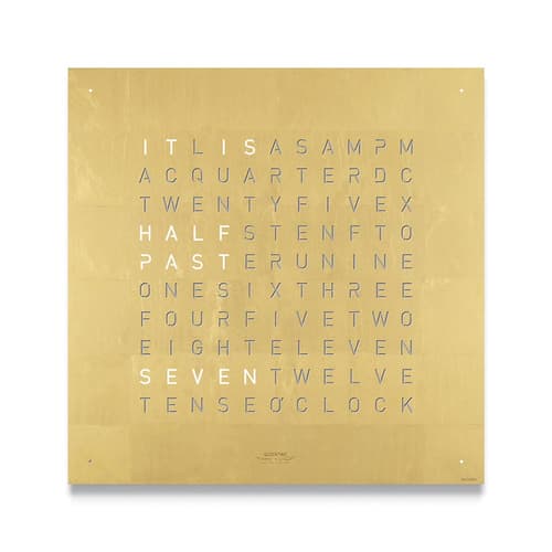 Qlocktwo Classic Creators Edition Clock Gold by Biegert and Funk