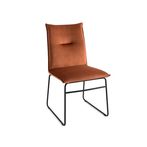 Maya Metal Frame And Fabric Upholstered Dining Chair by Connubia Calligaris
