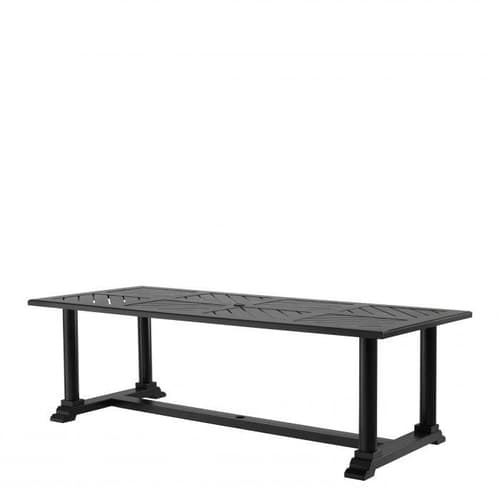 Bell Rive Black Finish Dining Table by Eichholtz