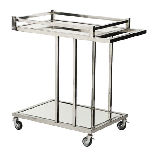 Beverly Hills Stainless Steel Bar Trolley by Eichholtz