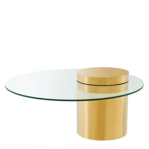 Equilibre Gold Finish Coffee Table by Eichholtz