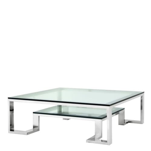 Huntington Stainless Steel Polished Coffee Table by Eichholtz