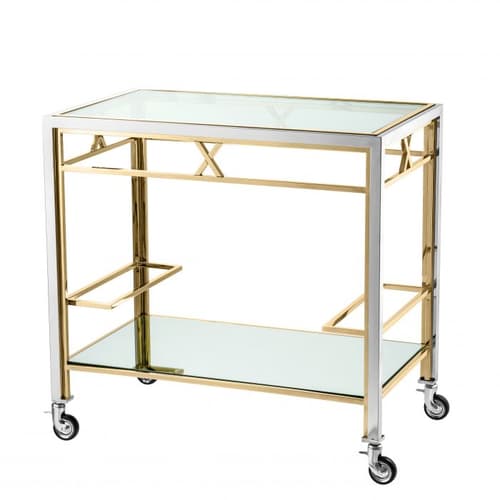 Royalton Brass Finish Bar Trolley Eichholtz FCI London