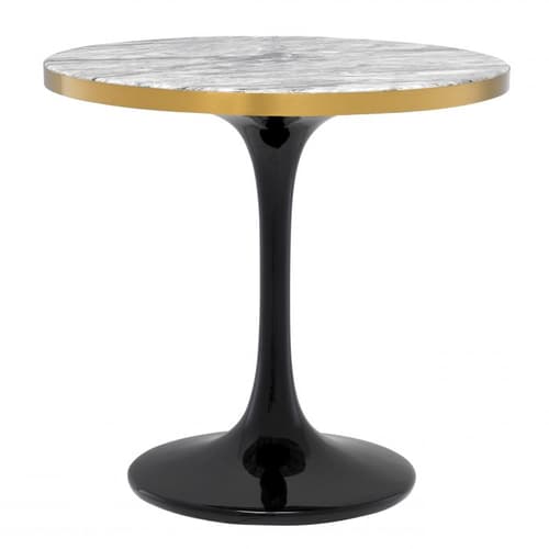 Parme Grey Faux Marble Side Table by Eichholtz