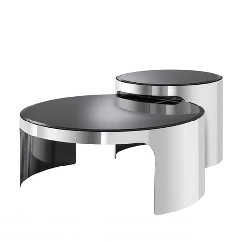 Piemonte Set Of 2 Stainless Steel Coffee Table by Eichholtz