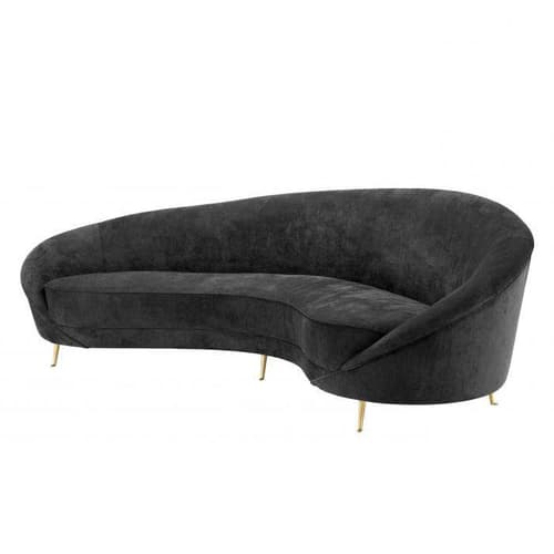 Provocateur Black Velvet Sofa by Eichholtz