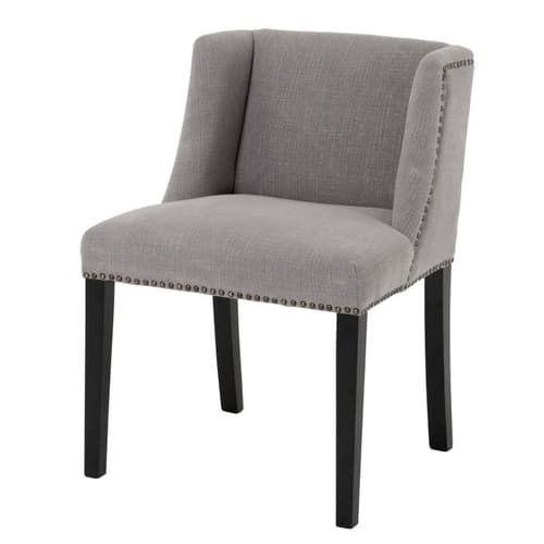 St James Linen Grey Dining Chair by Eichholtz