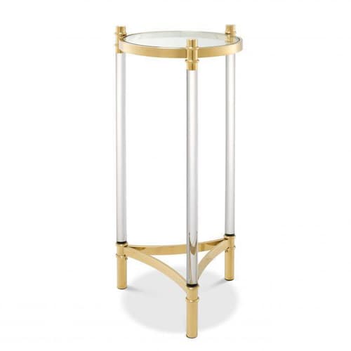 Trento Gold Finish Side Table by Eichholtz