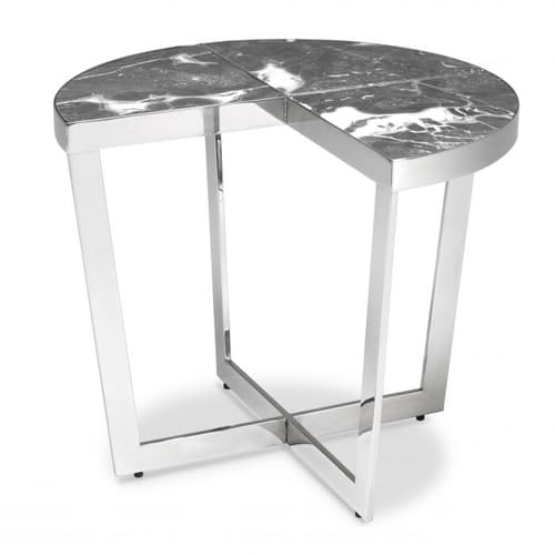 Turino Stainless Steel Side Table by Eichholtz