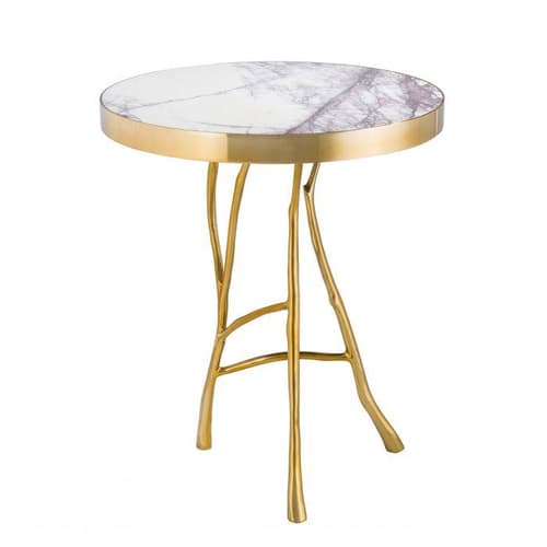 Veritas Gold Finish Side Table by Eichholtz