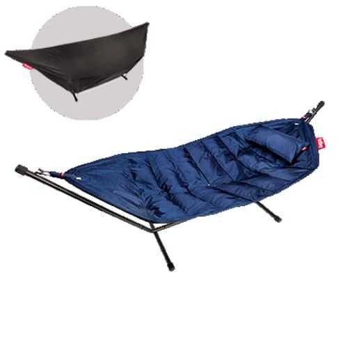 Headdemock Deluxe Hammock With Frame Pillow And Cover Dark Blue by Fatboy