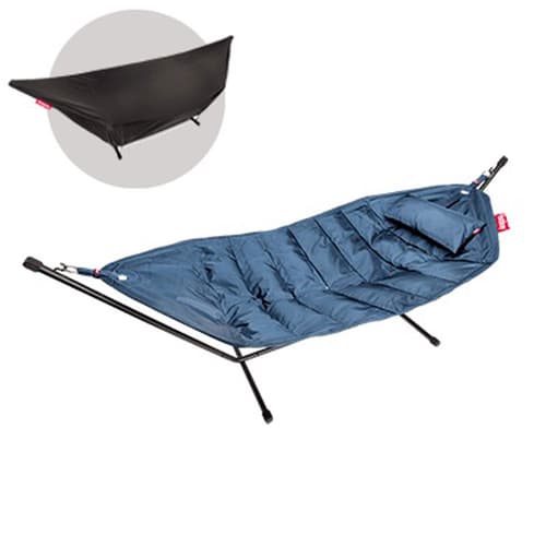 Headdemock Deluxe Hammock With Frame Pillow And Cover Jeans Light Blue by Fatboy