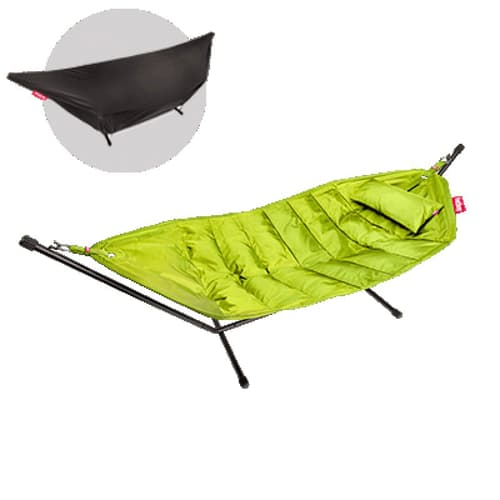 Headdemock Deluxe Hammock With Frame Pillow And Cover Lime Green by Fatboy