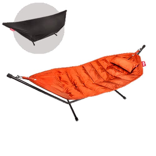 Headdemock Deluxe Hammock With Frame Pillow And Cover Orange by Fatboy