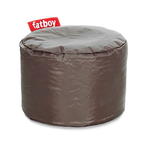 Point Nylon Taupe Pouf by Fatboy