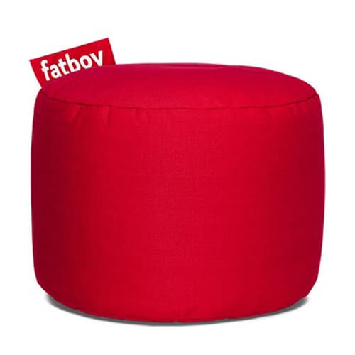 Point Stonewashed Red Pouf by Fatboy