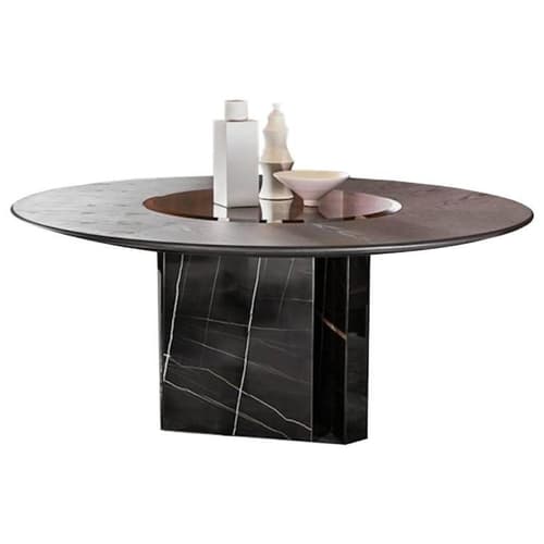 Platium Round Dining Table by Gallotti & Radice