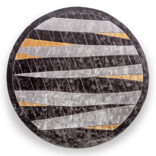 Charisma Round Gold Rug by Giorgio Collection