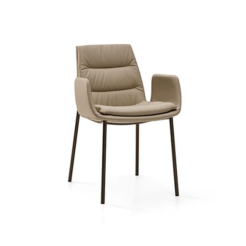 Lady 4 Metal Legs Armchair By Italforma